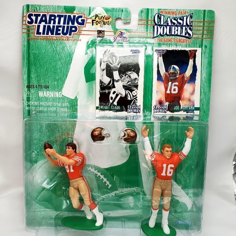 💙NIB Vintage Joe Montana & Dwight Clark 1998 QB Club Classic Doubles